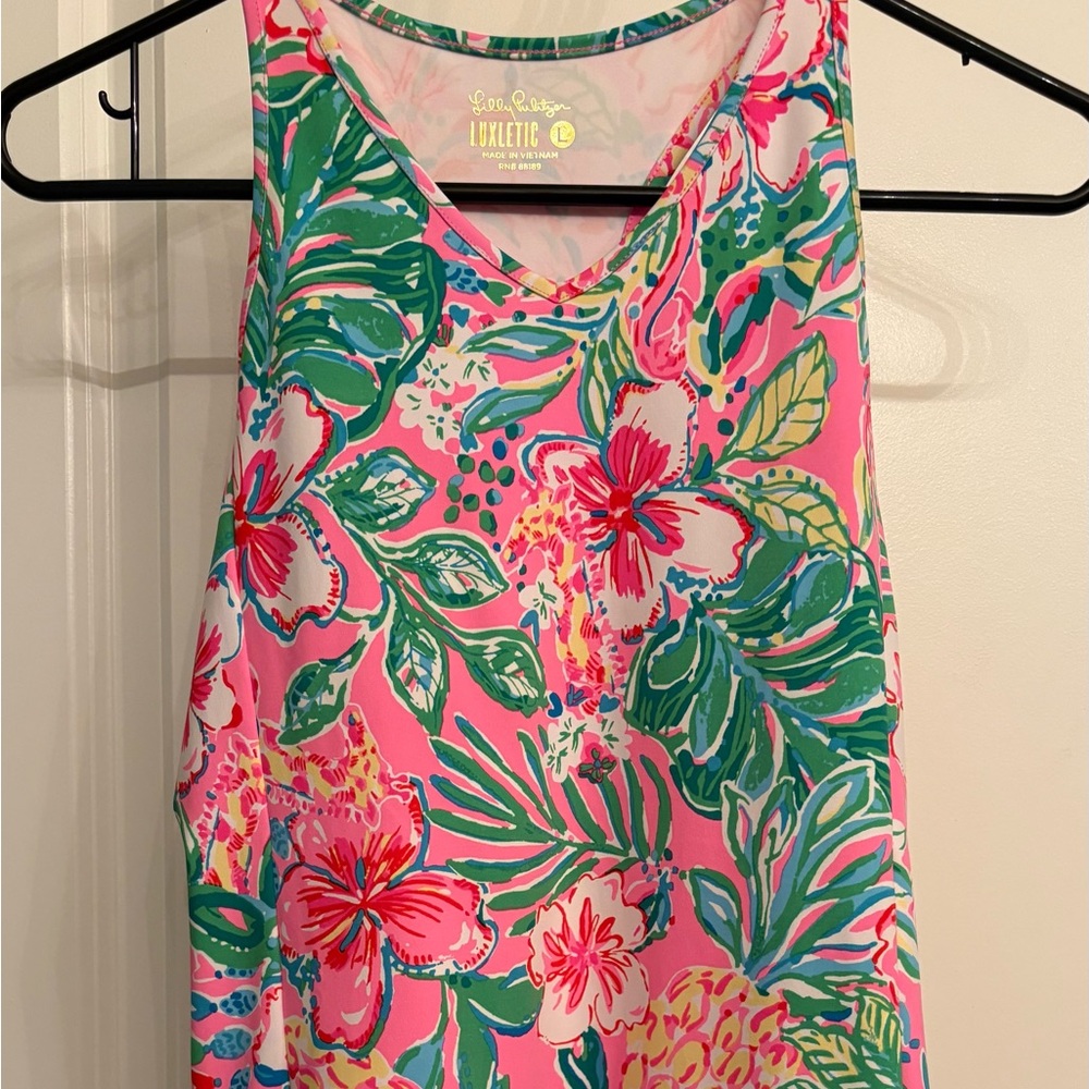 Lilly Pulitzer Luxletic Dress with Pink and Green Accents